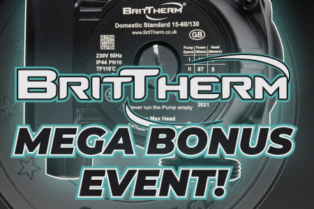 Service Club Mega Bonus Event! Supercharge your token balance with 1,500 bonus tokens when you buy BritTherm DS15 circulating pumps!