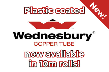New! Wednesbury Plastic Coated Copper, Now Available in 10m Rolls!
