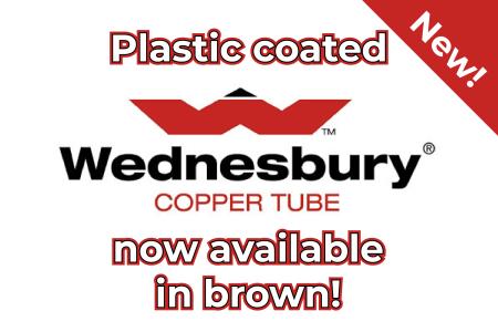 New! Wednesbury Plastic Coated Copper, Now Available in Brown!