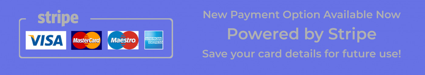 New Payment Option Available Now • Save your card details for future use!